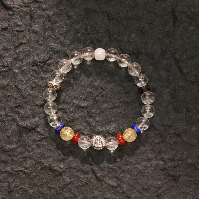 Wisdom Healing Vairocana Clear Quartz Buddha Bracelet - Image 2