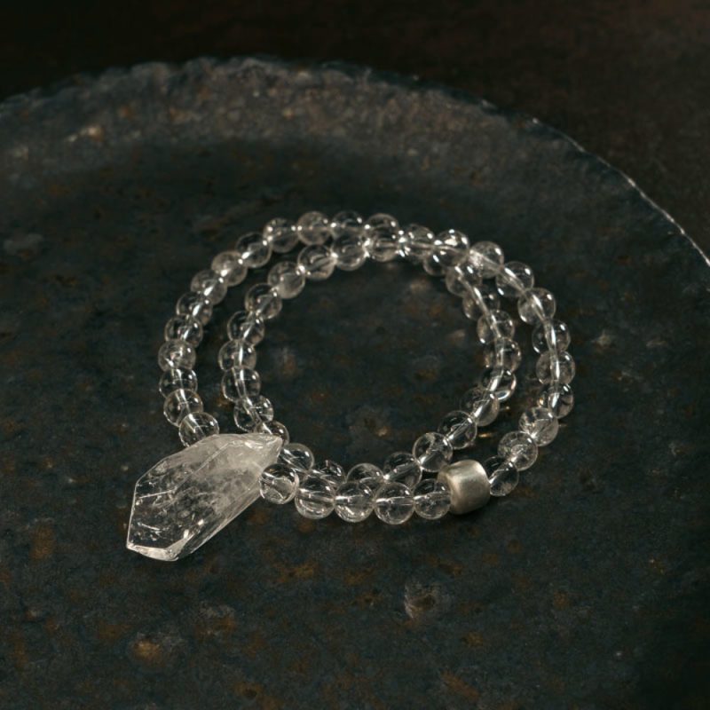 Crystal Harmony Bracelet - White Quartz & Silver - Image 2