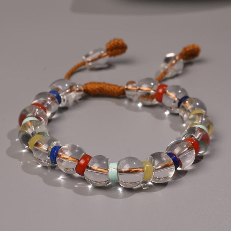 Fortune Flow Bracelet – Clear Quartz,South Red Agate & Amber - Image 2