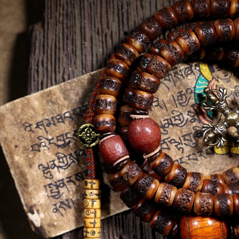 EXQUISITE IN Sacred Protector Silver and Brass Mala 108 Mala Beads - Image 2