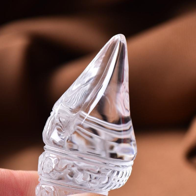 Prosperity & Healing Clear Crystal Conch Shell Pendant - Image 2