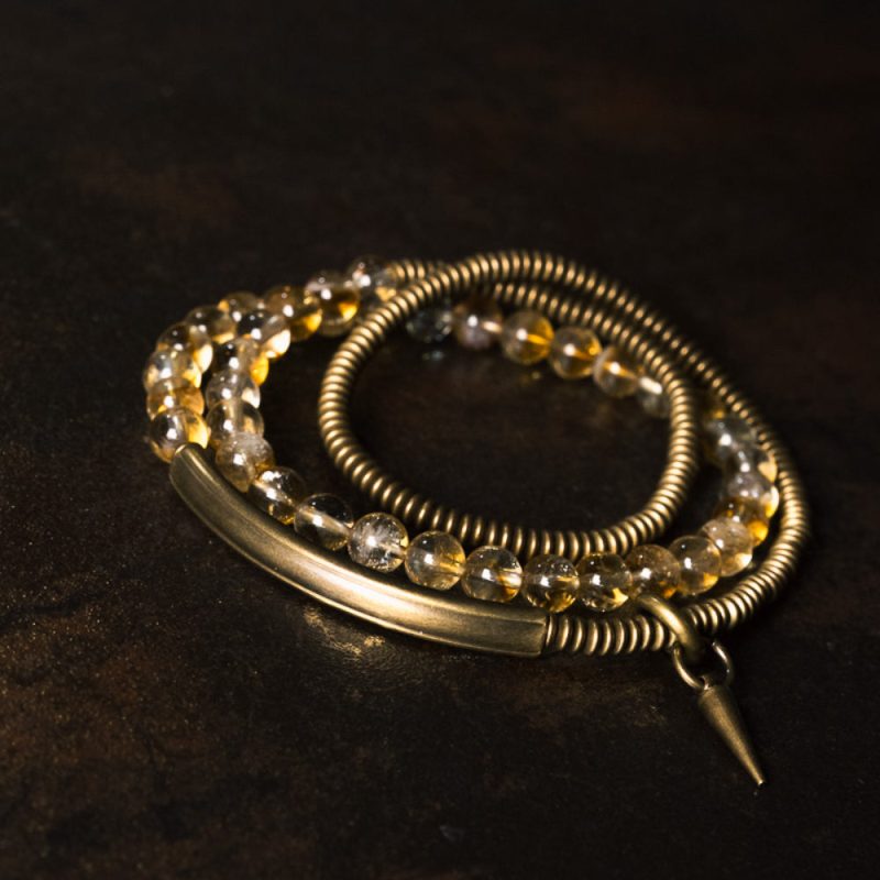 Gold Prosperity Citrine Wrap Bracelet – Energy & Abundance - Image 3