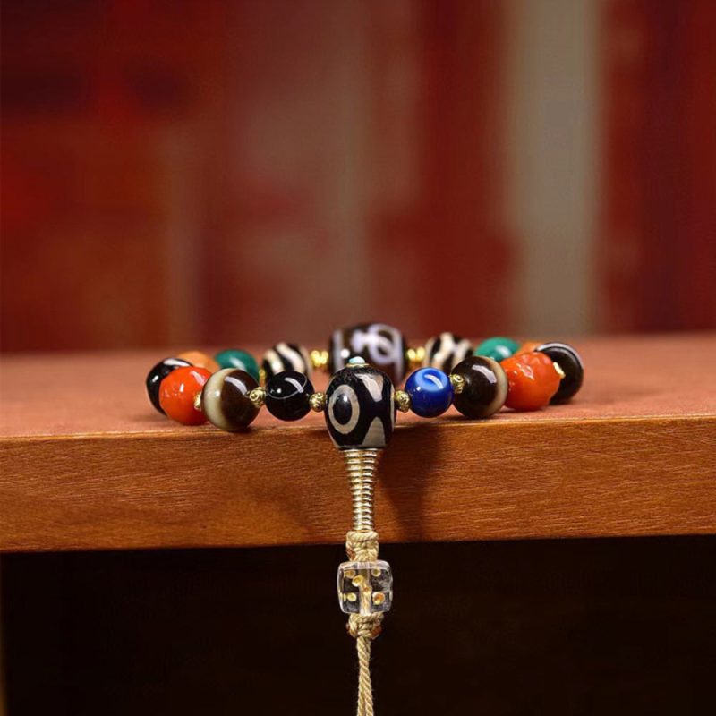 Sacred Protector Dzi Bead Bracelet - Image 2