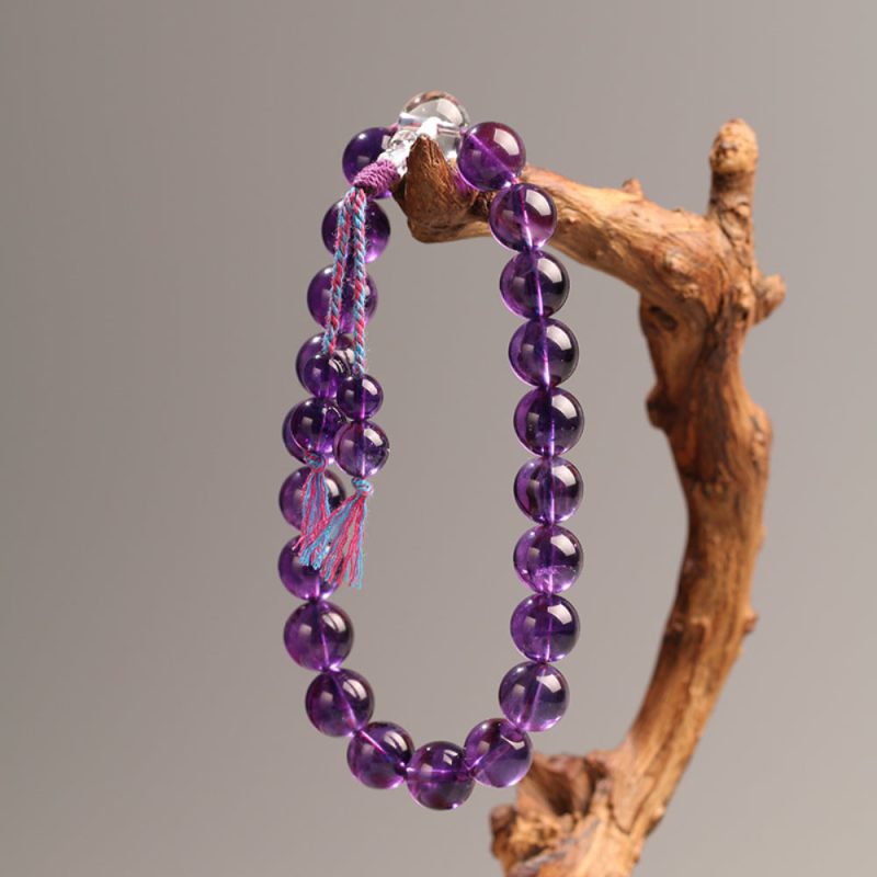 Divine Guardian Amethyst & Clear Quartz Bracelet – Spiritual Protection & Blessings - Image 3