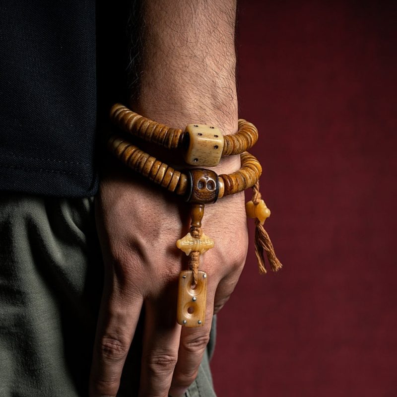 Guardian Yak Bone Protection 108 Mala Beads - Handcrafted Energy Talisman - Image 4