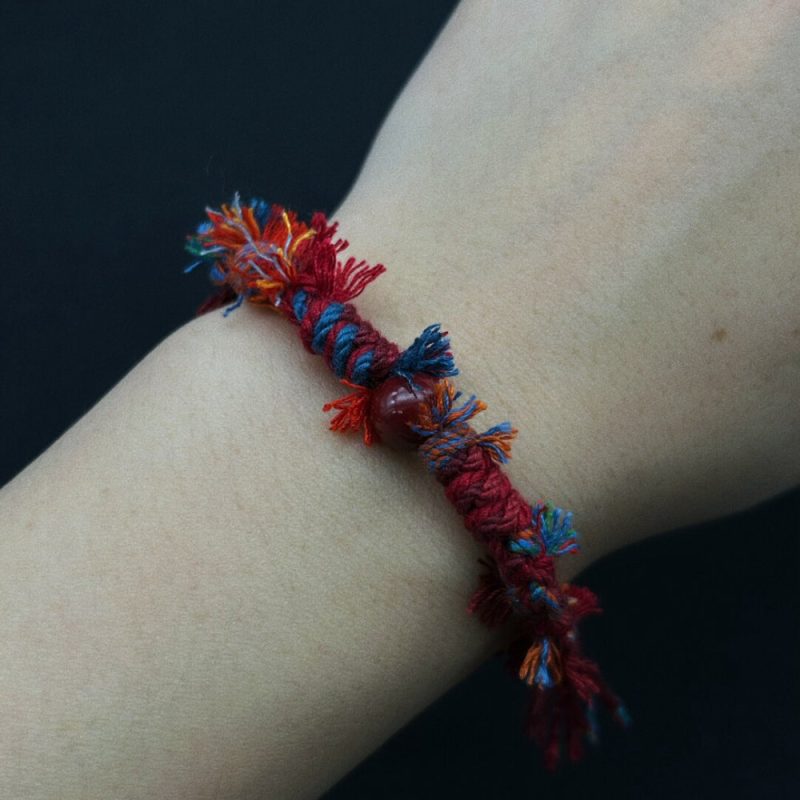 Tibetan Love Bracelet - Handwoven Cotton Wristband with Vibrant Energy - Image 2