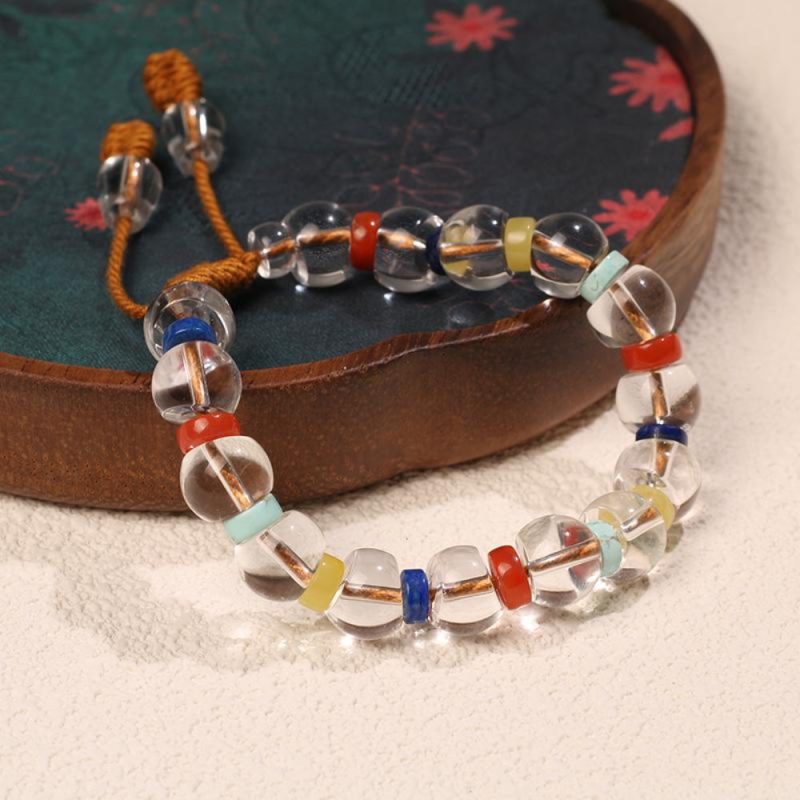 Fortune Flow Bracelet – Clear Quartz,South Red Agate & Amber - Image 4