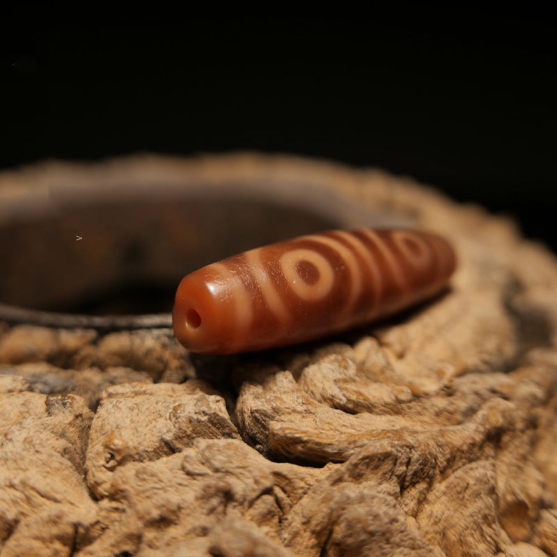 Fortune-Infused Six-Eye Orange Dzi Pendant - Image 2