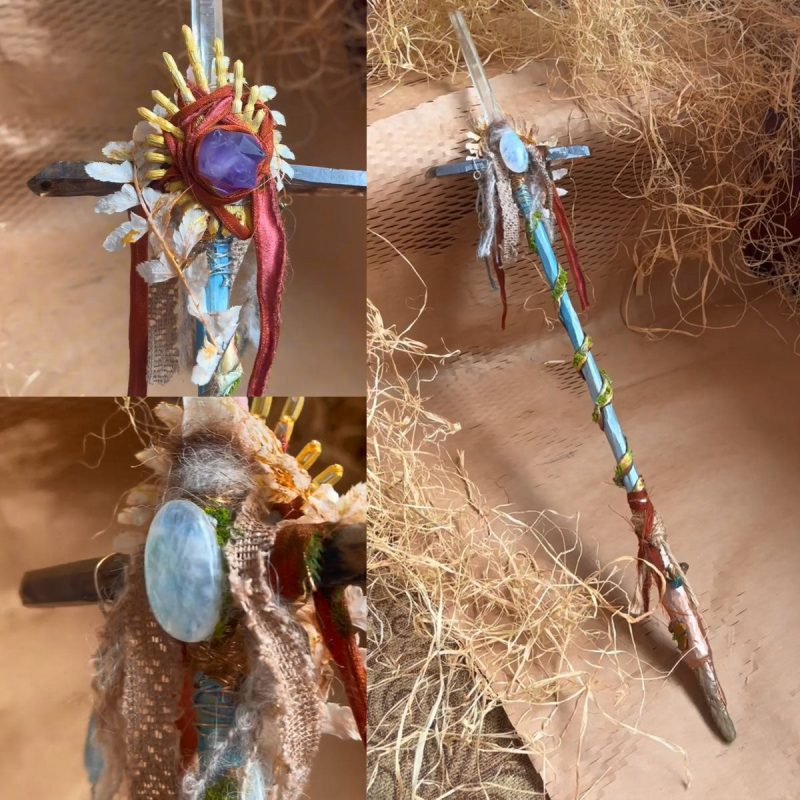 Tibetan God of Wealth & Health Magic Wand Tibetan Quartz Crystal Handmade - Image 3