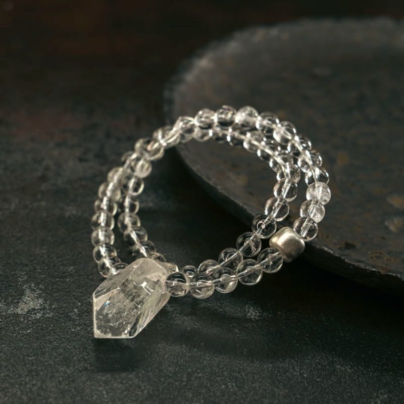 Crystal Harmony Bracelet - White Quartz & Silver - Image 3