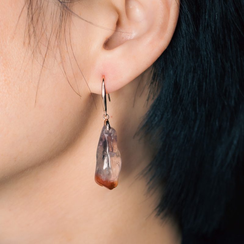 Aurora Rose Crystal Earrings for Luck and Protection - Image 2