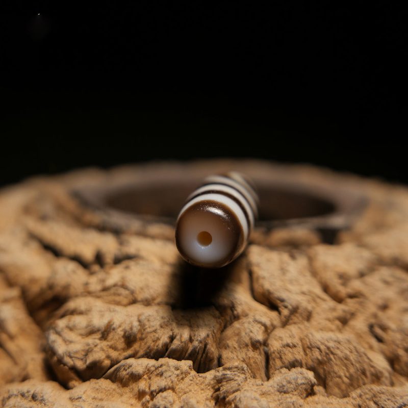 Wealth Guardian Two-Eye Dzi Pendant - Image 3