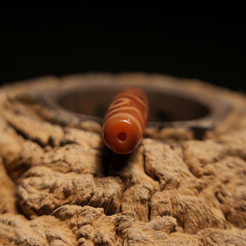 Fortune-Infused Six-Eye Orange Dzi Pendant - Image 3