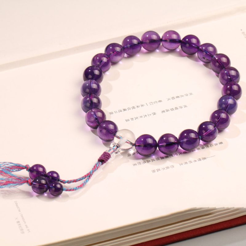 Divine Guardian Amethyst & Clear Quartz Bracelet – Spiritual Protection & Blessings - Image 2