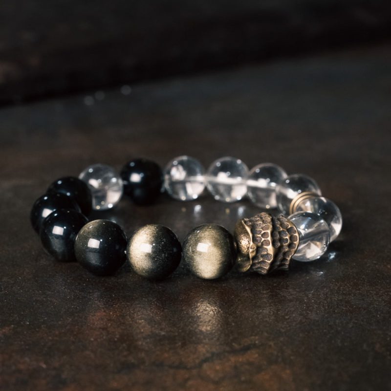 Golden Brilliant Stone Clear Crystal Bracelet - Image 3