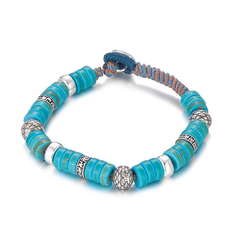 Turquoise Health Harmony Stering Silver Bracelet - Image 5