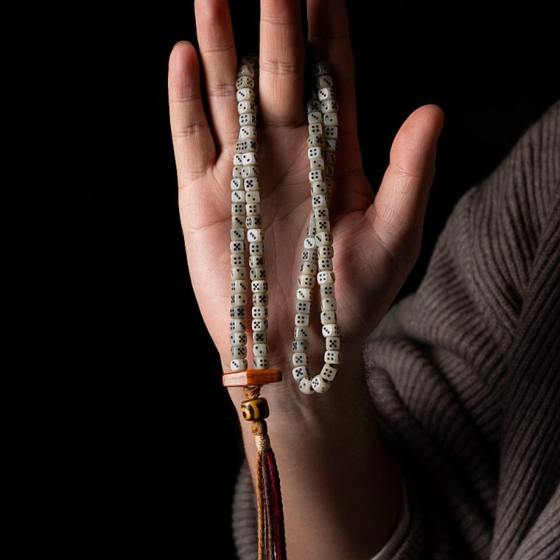 108 Mala Beads Camel Bone & Consume Cow Bones –  Tibetan Fortune Beads - Image 2