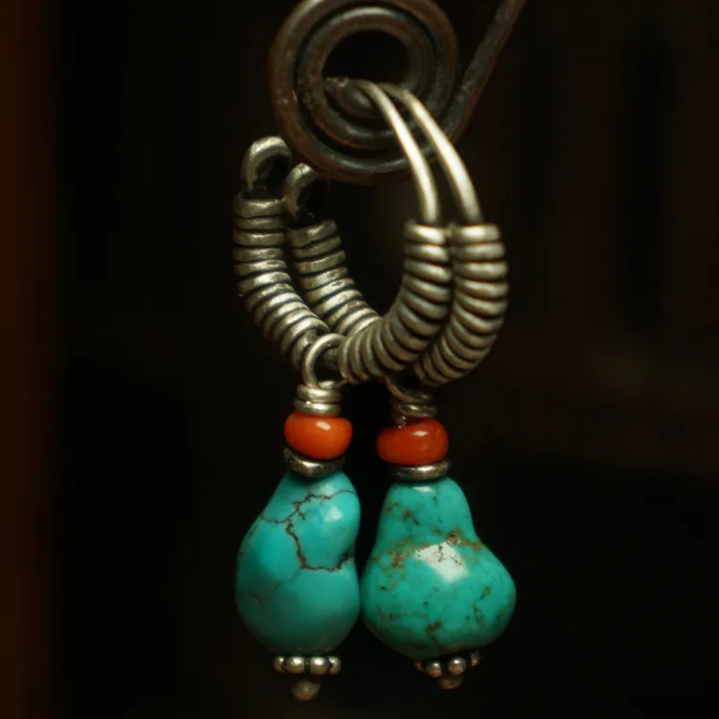 Perpetual Wealth Everlasting Turquoise Sterling Silver Earrings - Image 4