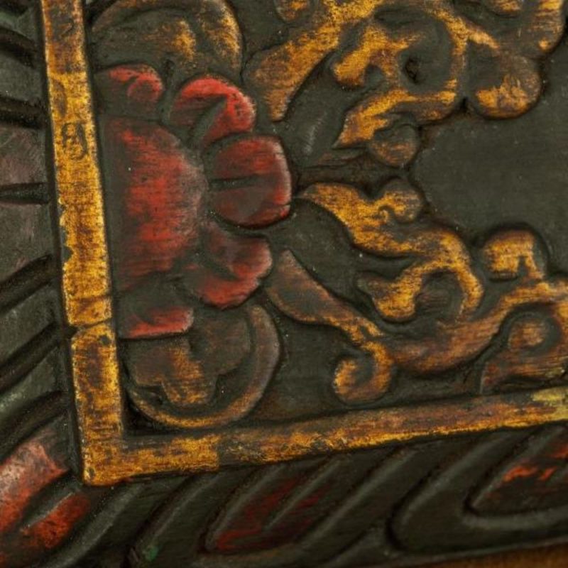 Qing Dynasty Ancient Sutra Scripture Mulberry Wood Tibetan Ritual Item Antique - Image 10