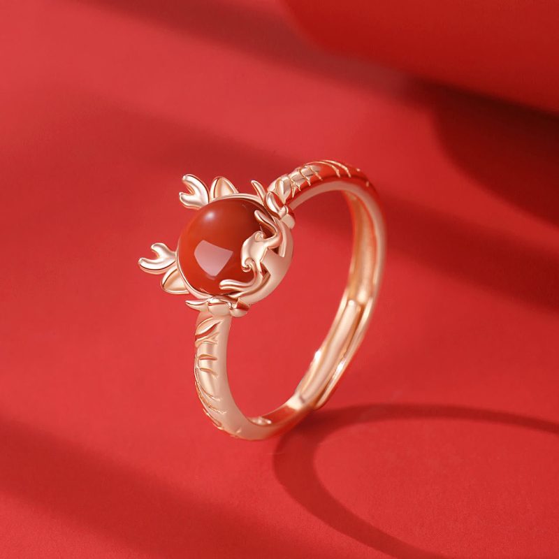 ❗❗❗A Flash Sale- EXQUISITE IN 925 Sterling Silver Year of the Dragon Cinnabar Red Agate Dragon Protection Bracelet Necklace Pendant Earrings Ring - Image 14