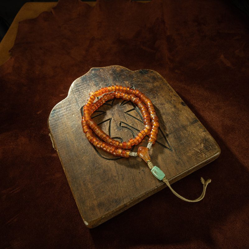 Old Chopped Beads Rosary Tibetan Accessories Millennium Carnelian Tibet - Image 4