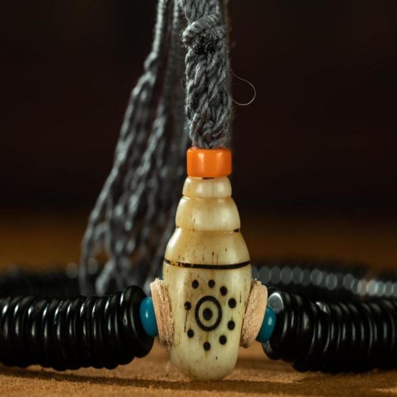 Qing Dynasty Tibetan Yakushi Sliced Perfection Rosary Old beads Rosewood  Tibetan Accessory - Image 2