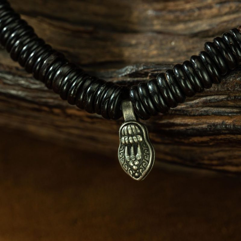 Qing Dynasty Tibetan Yakushi Sliced Perfection Rosary Old beads Rosewood  Tibetan Accessory - Image 8