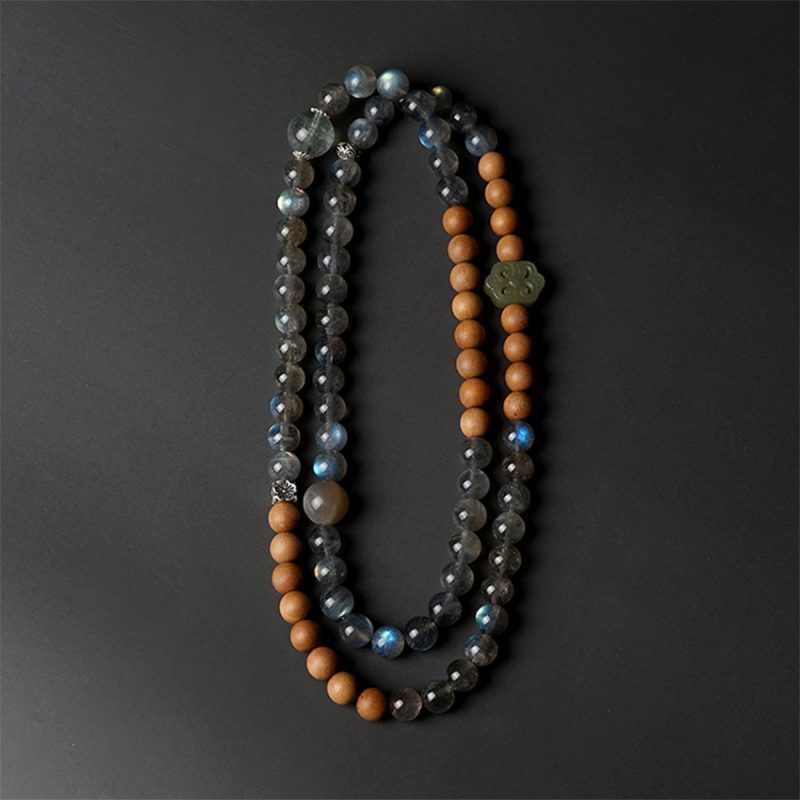 Labradorite and Sandalwood Lucky Energy Bracelet - Image 2