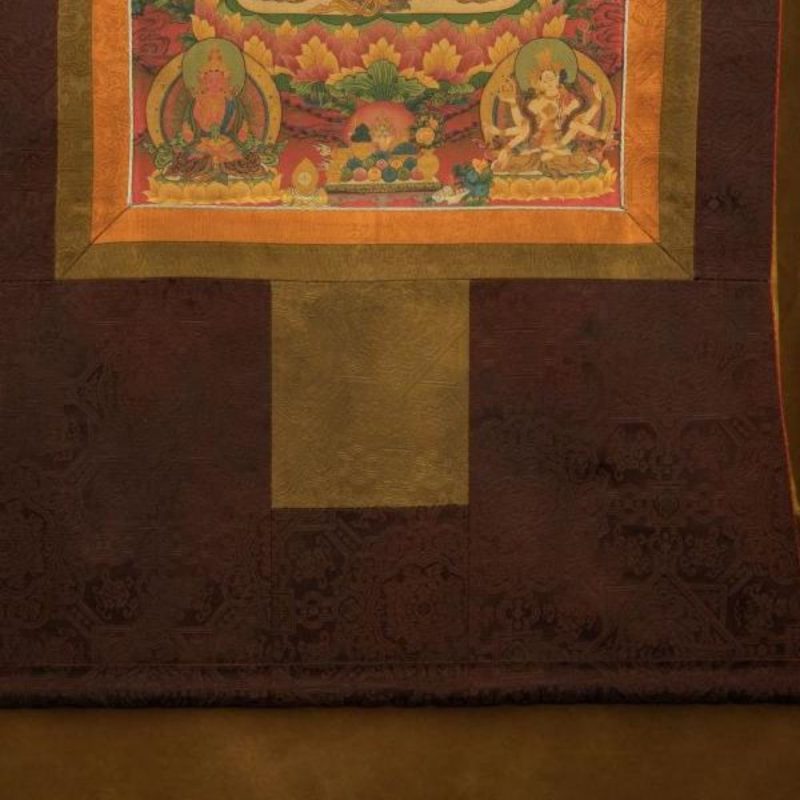 18th Century White Tara old thangka hand-painted Miantang School of Painting - Image 7
