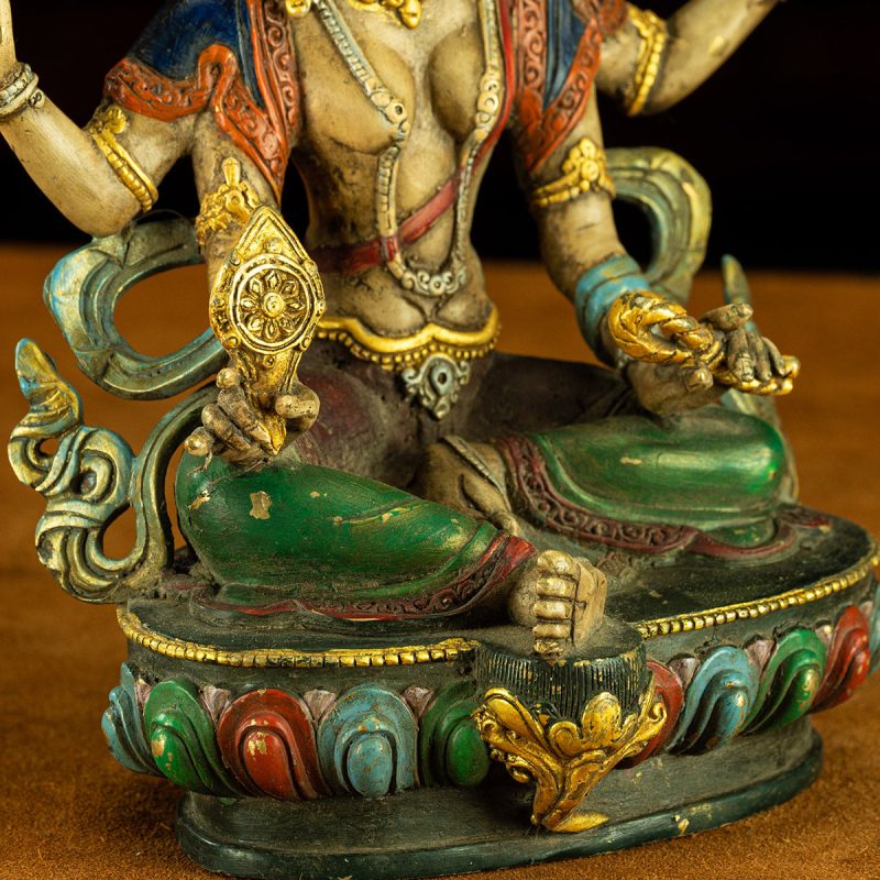 Qing Dynasty Four Armed Tara Copper Mineral Color Palpung Monastery - Image 9