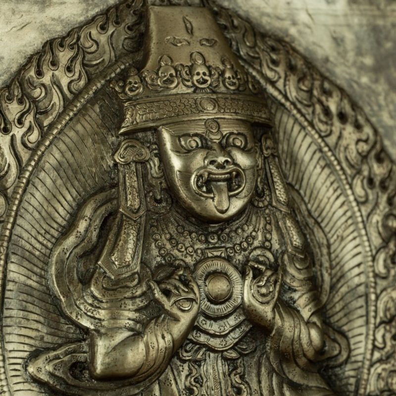 Qing Dynasty Tibetan Antique Thangka Tseringma Cold Iron  Sera Monastery - Image 7