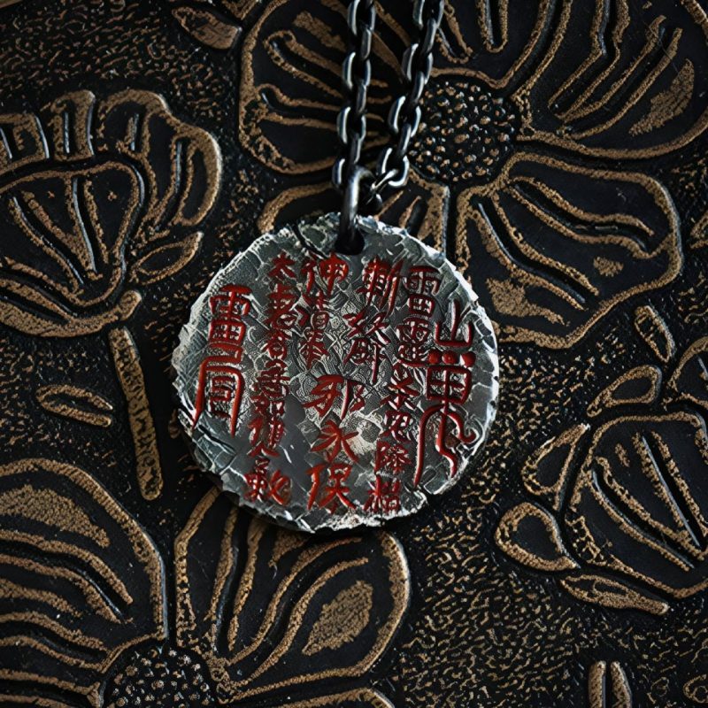 EXQUISITE IN 999 Sterling Silver 24k Gold Bagua Tai Chi Yin Yang Design Mountain Ghosts Spend Money Harmony Necklace Pendant - Image 10