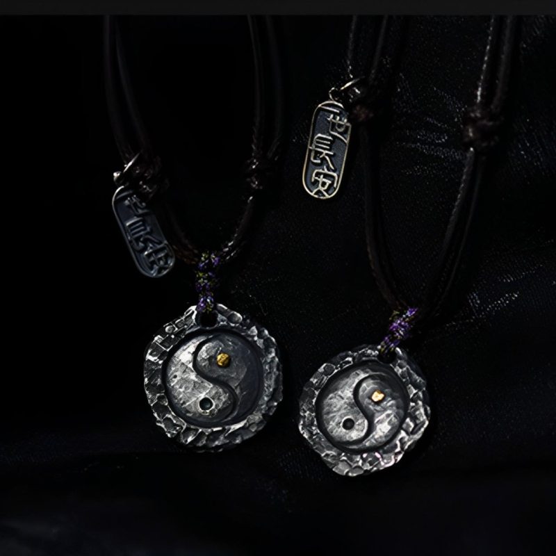EXQUISITE IN 999 Sterling Silver Tai Chi Yin Yang Design Harmony Necklace Pendant - Image 12
