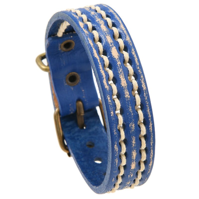 EXQUISITE IN Vintage Leather Adjustable Buckle Strengthen Bracelet - Image 10