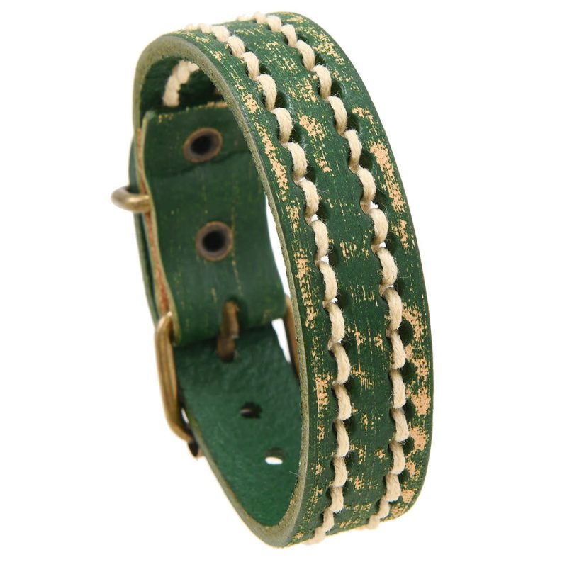 EXQUISITE IN Vintage Leather Adjustable Buckle Strengthen Bracelet - Image 2