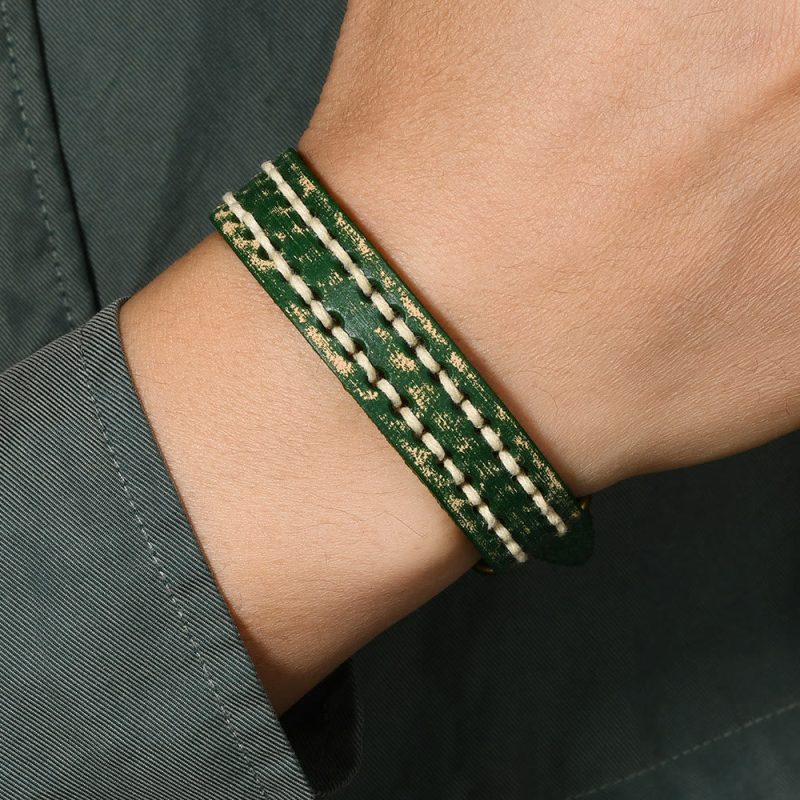 EXQUISITE IN Vintage Leather Adjustable Buckle Strengthen Bracelet - Image 3