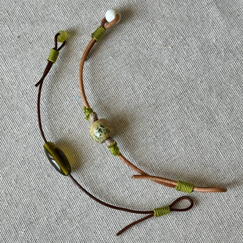 Wish Loop Handmade Glass Bead Bracelet - Image 4