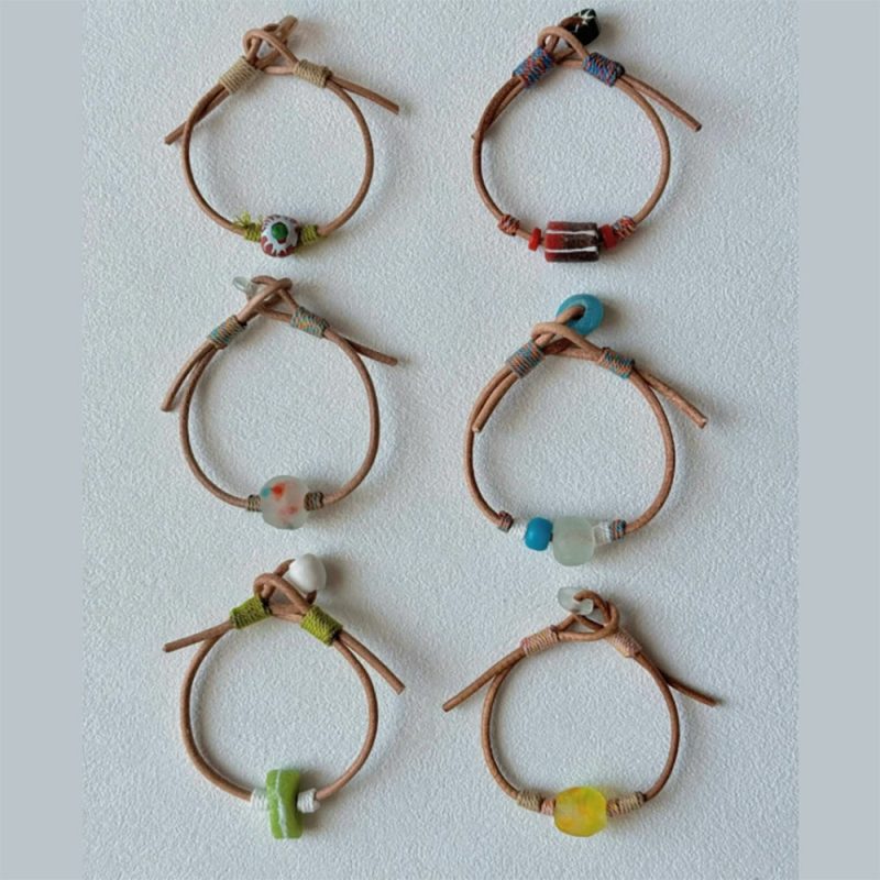 Wish Loop Handmade Glass Bead Bracelet - Image 3