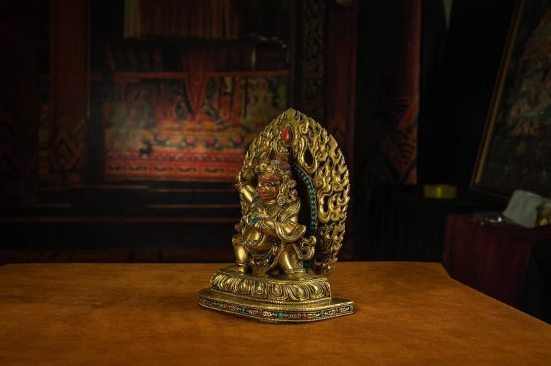 18th Century Yamantaka Tibetan Antique Buddha Statue Bronze Gilt From Tibetan Palace - Image 13