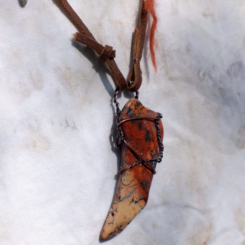 Vitality Stone Pendant Pendant with Leather and Copper - Image 3