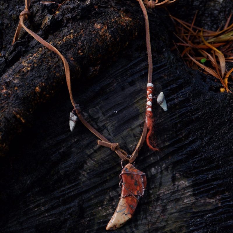 Vitality Stone Pendant Pendant with Leather and Copper - Image 2