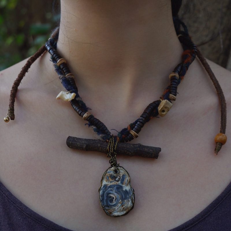 Primal Energy Pendant Necklace with Natural Elements - Image 2