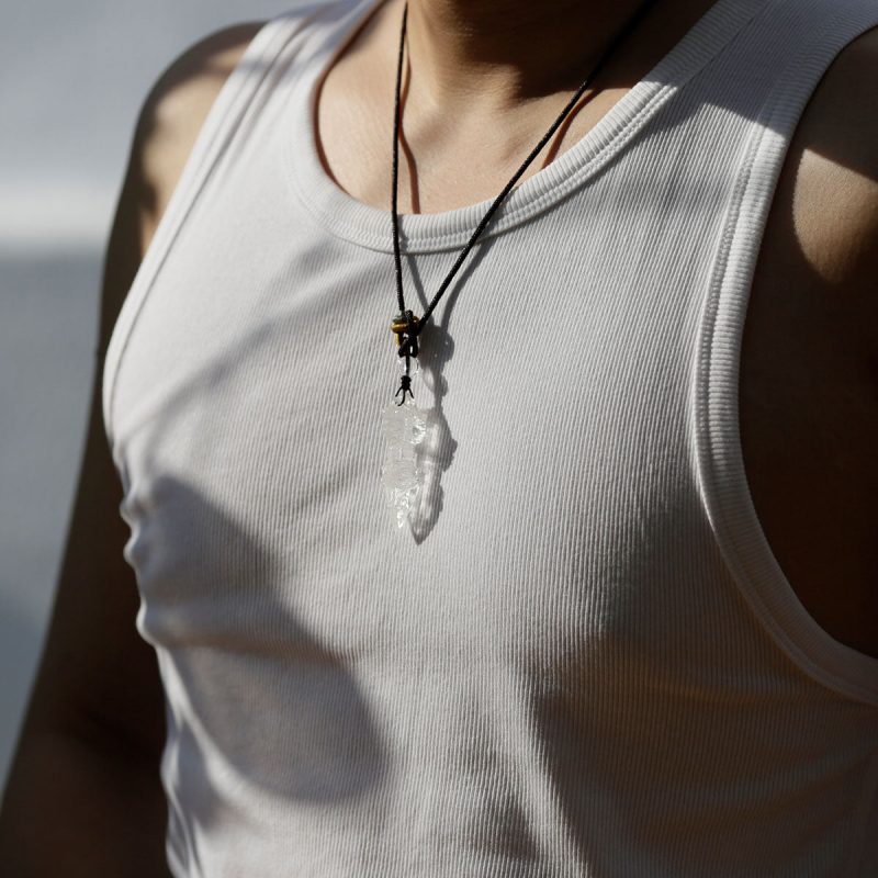 Phurba Vajra Protective Energy Clear Quartz Pendants - Image 5