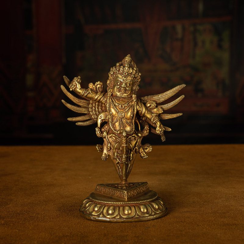 Qing Dynasty Puba Vajra subdues demons and protects the Dharma Tibetan antique Buddha statues Gilt Sera Monastery