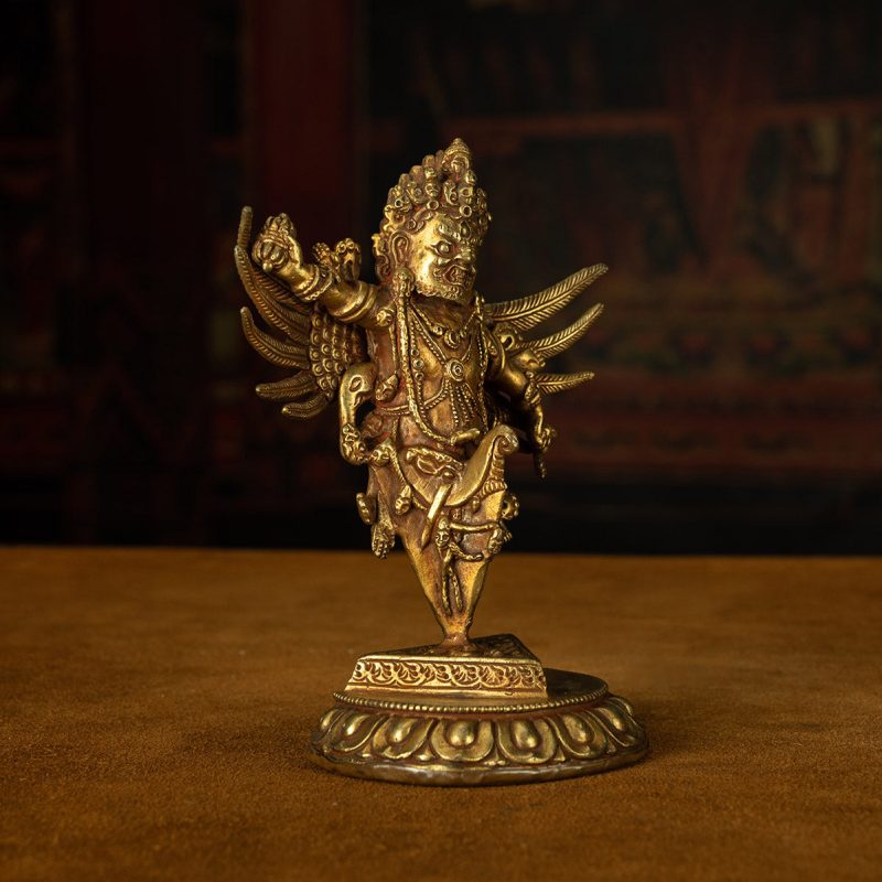 Qing Dynasty Puba Vajra subdues demons and protects the Dharma Tibetan antique Buddha statues Gilt Sera Monastery - Image 3