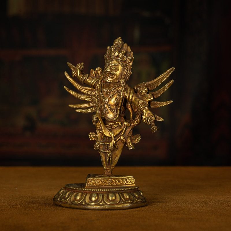 Qing Dynasty Puba Vajra subdues demons and protects the Dharma Tibetan antique Buddha statues Gilt Sera Monastery - Image 4