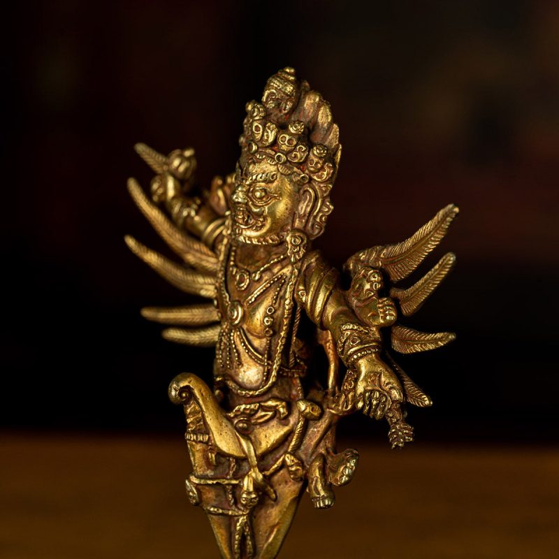Qing Dynasty Puba Vajra subdues demons and protects the Dharma Tibetan antique Buddha statues Gilt Sera Monastery - Image 6