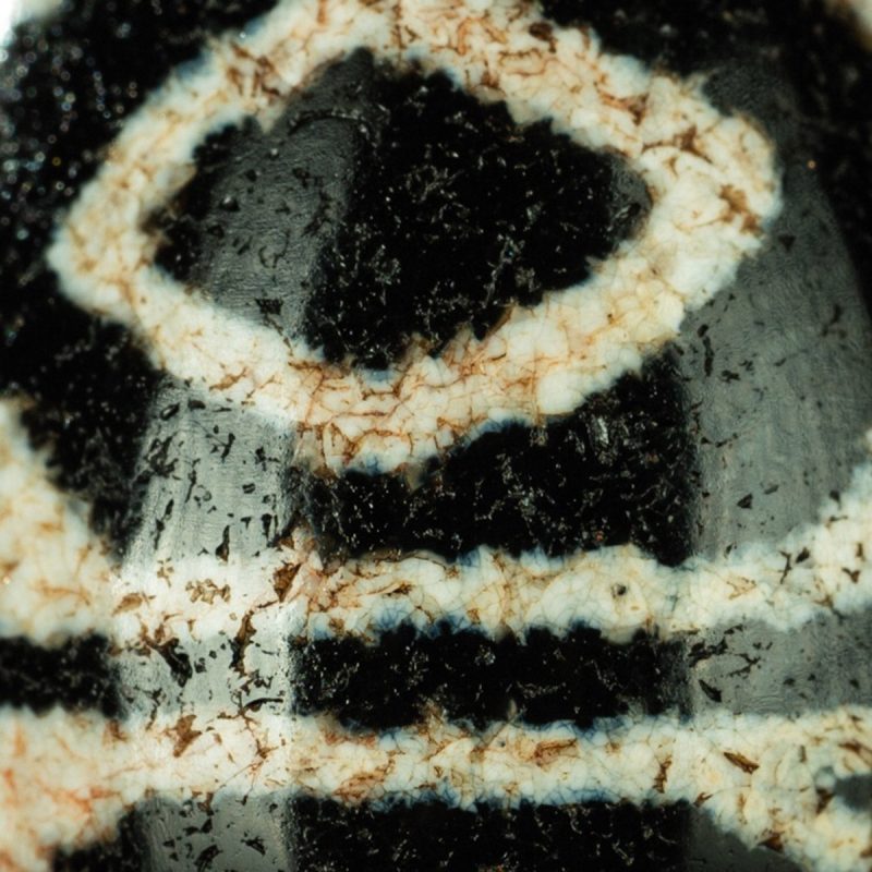 Hollow Tiger Tooth Vajra Six Eyes Old Dzi Beads Tibetan Millennium Dzi Beads Inlaid Erosion Special and Rare - Image 5