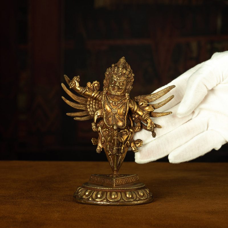 Qing Dynasty Puba Vajra subdues demons and protects the Dharma Tibetan antique Buddha statues Gilt Sera Monastery - Image 8