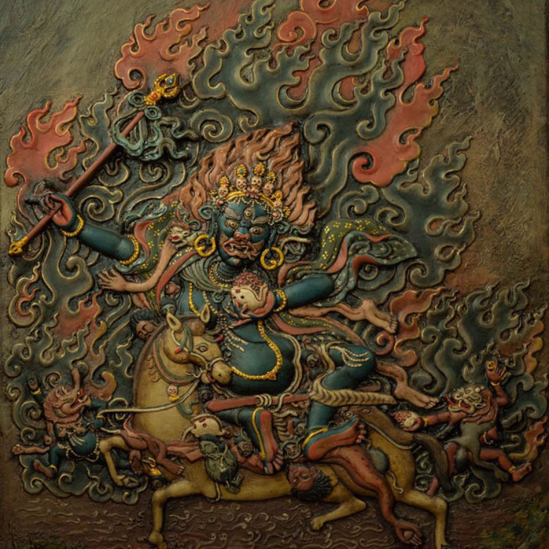 Qing Dynasty Auspicious Heavenly Mother Thangka Tibetan Thangka  Mudui Plastic Mine Color - Image 2
